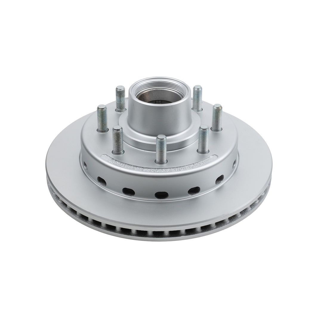 DeeMaxx 8K oil threaded rotor and hub, 9/16 inch studs, MAXX coating