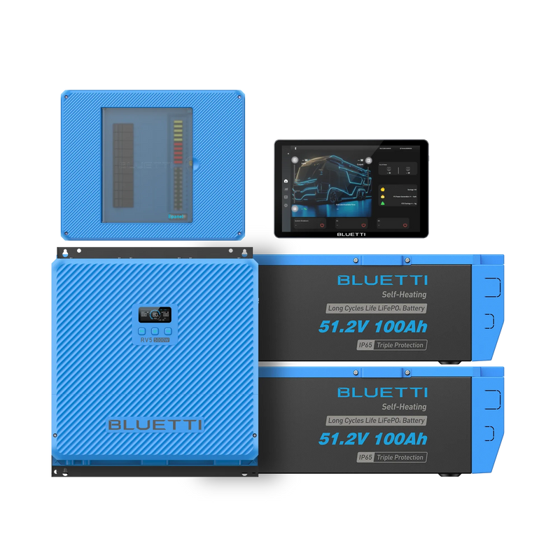 BLUETTI RV5 10kWh RV kit with two B4810 batteries Epanel and Epad
