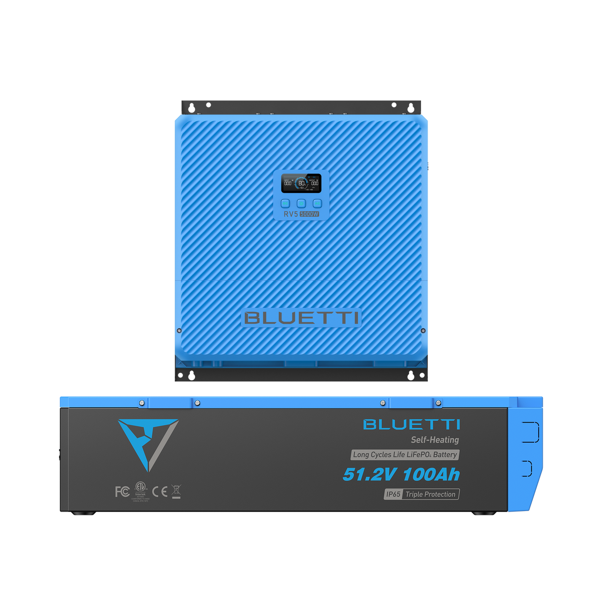 BLUETTI RV5 5-in-1 power hub with B4810 expansion battery
