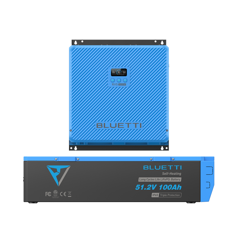 BLUETTI RV5 5-in-1 power hub with B4810 expansion battery