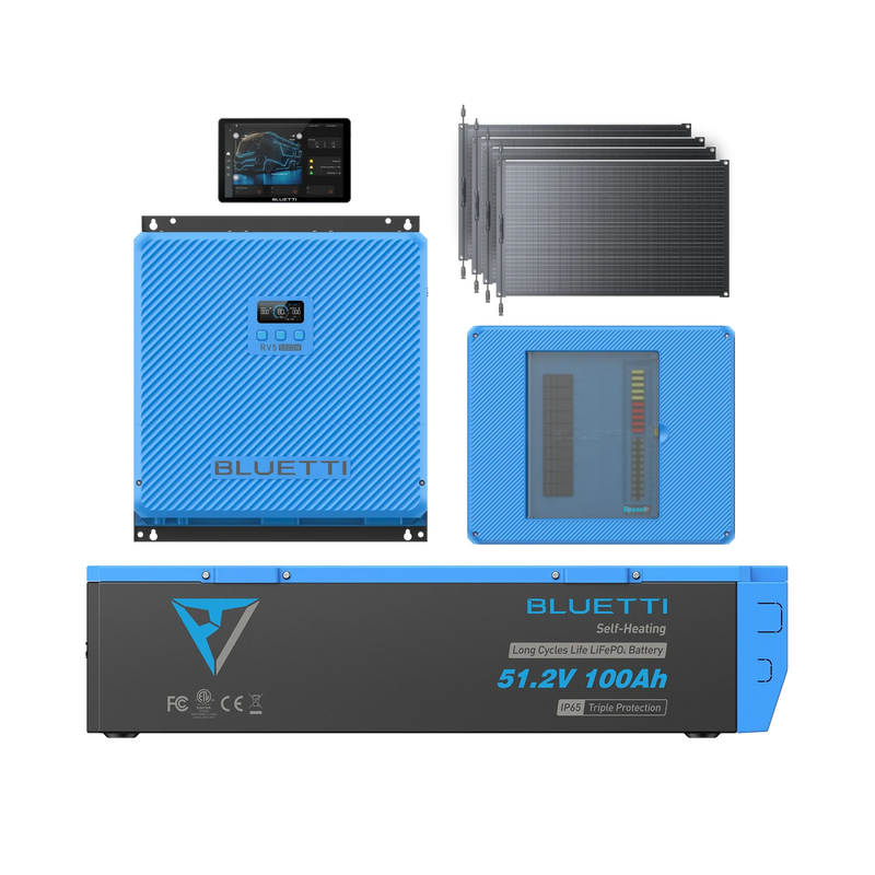 BLUETTI RV5 5kWh RV kit with two 200W solar panels