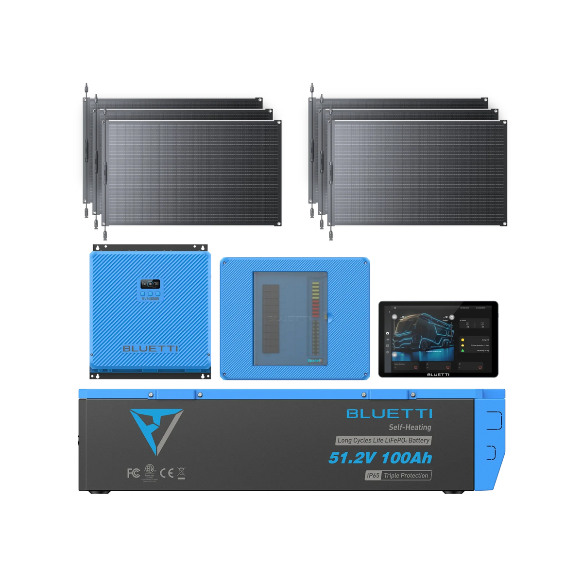 BLUETTI RV5 5kWh RV kit with three 200W solar panels
