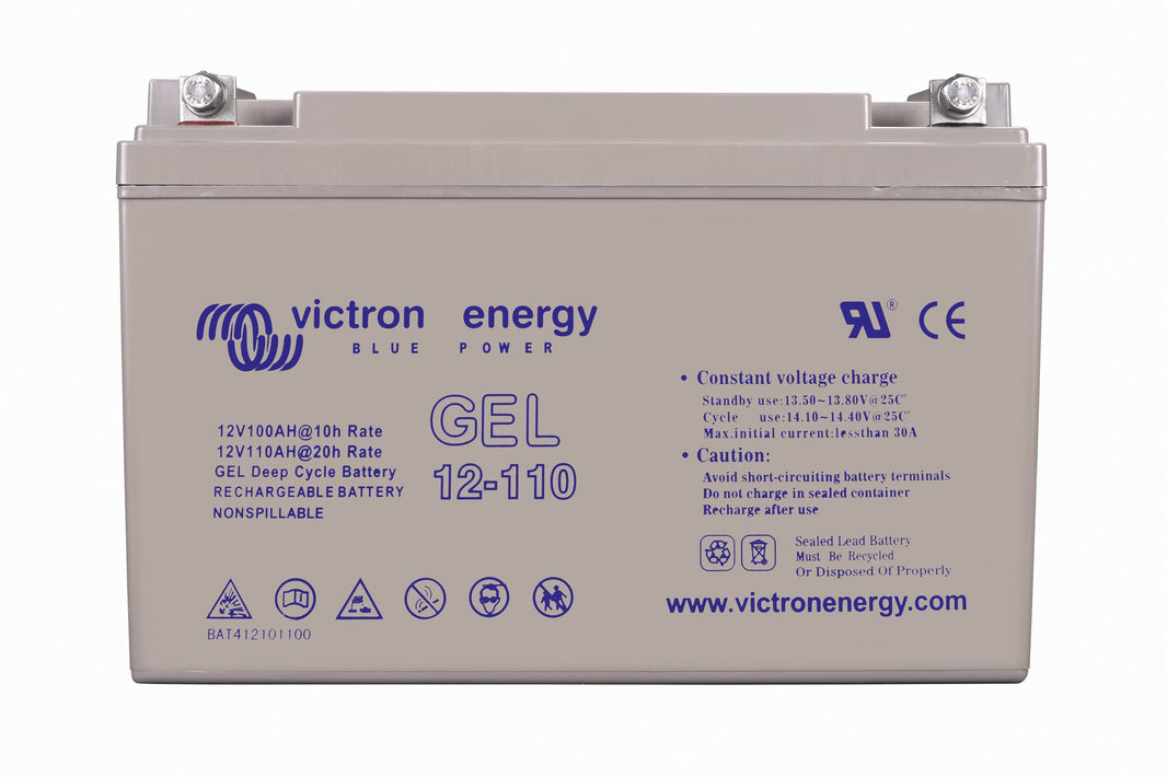 Victron Gel deep cycle battery 12V front label