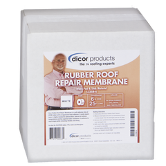 Dicor EPDM Rubber Roof Repair Membrane, Peel & Stick, 25 ft Roll