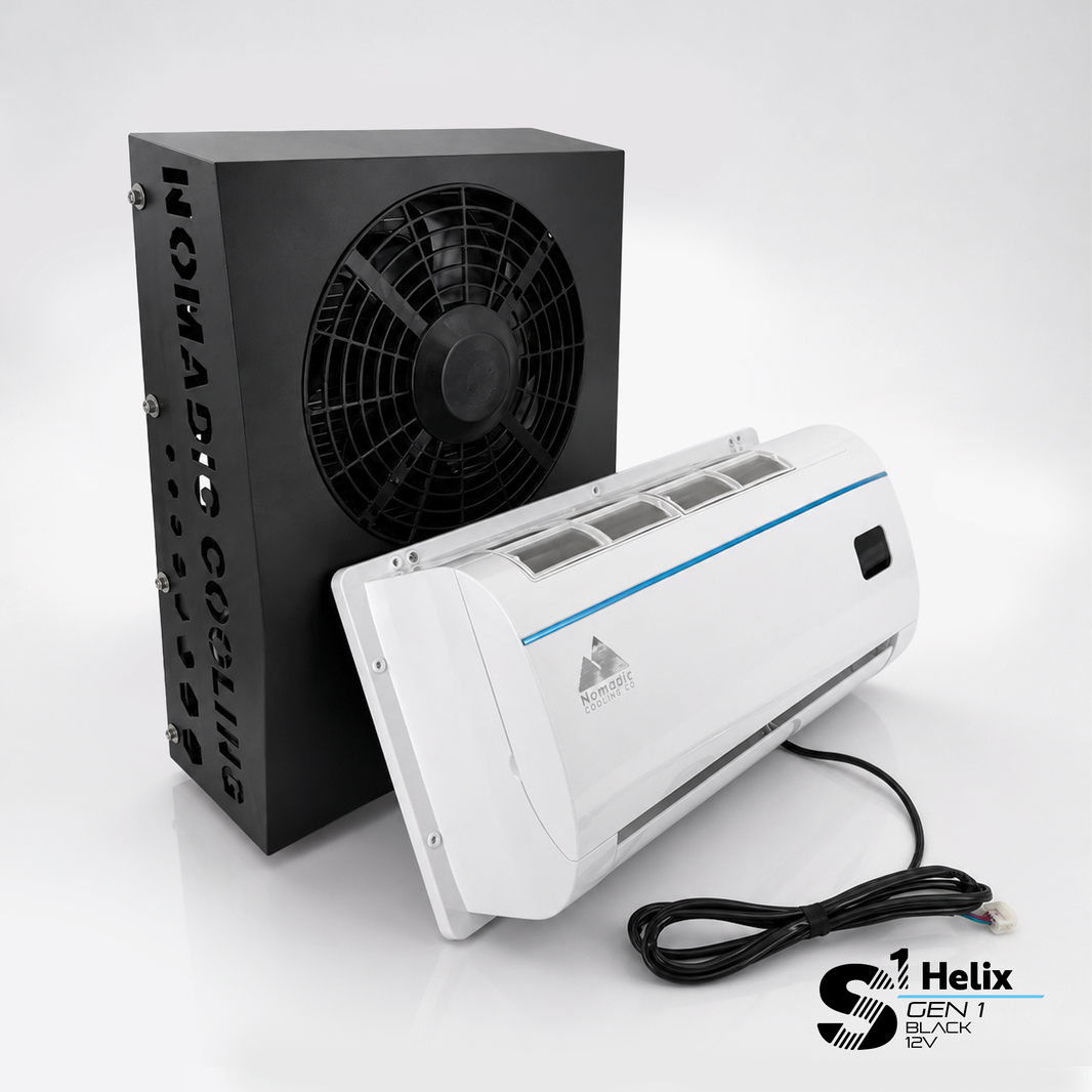 Nomadic Cooling S1 Helix 12V split air conditioner, Obsidian Black