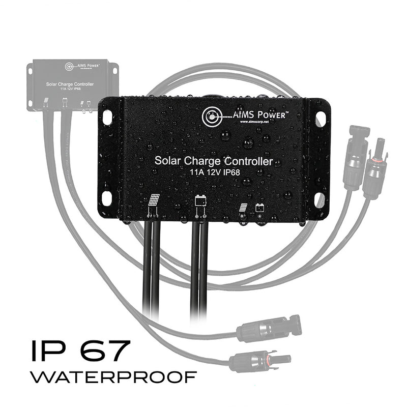 AIMS Power 11A PWM Solar Charge Controller, Waterproof, Prewired - view 4