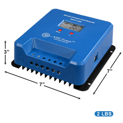 AIMS Power 30A MPPT Solar Charge Controller with LCD and USB - view 2