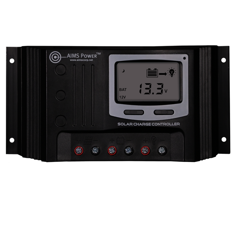 AIMS Power 30A PWM Solar Charge Controller 12/24V