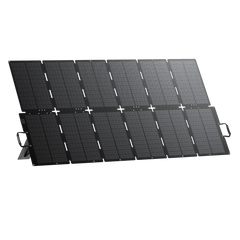 Two BLUETTI SORA 500 foldable 500W solar panels unfolded