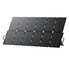 Two BLUETTI SORA 500 foldable 500W solar panels unfolded
