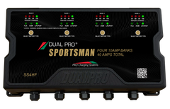 DualPRO SS4HF Sportsman HF 4-Bank 40A (4 x 10A) 12V/48V Lithium-Ready Marine Battery Charger