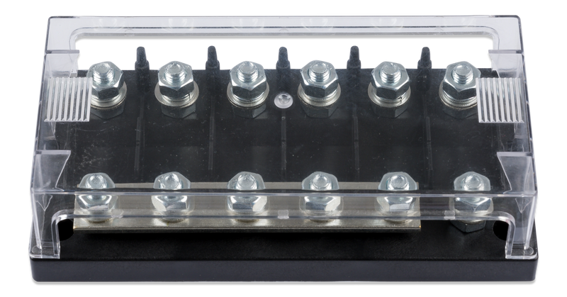 Six-way fuse holder for Mega-fuse with busbar (250A)