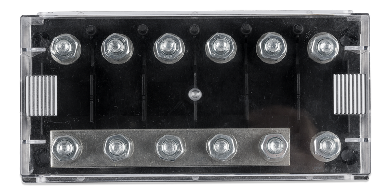 Six-way fuse holder for Mega-fuse with busbar (250A)