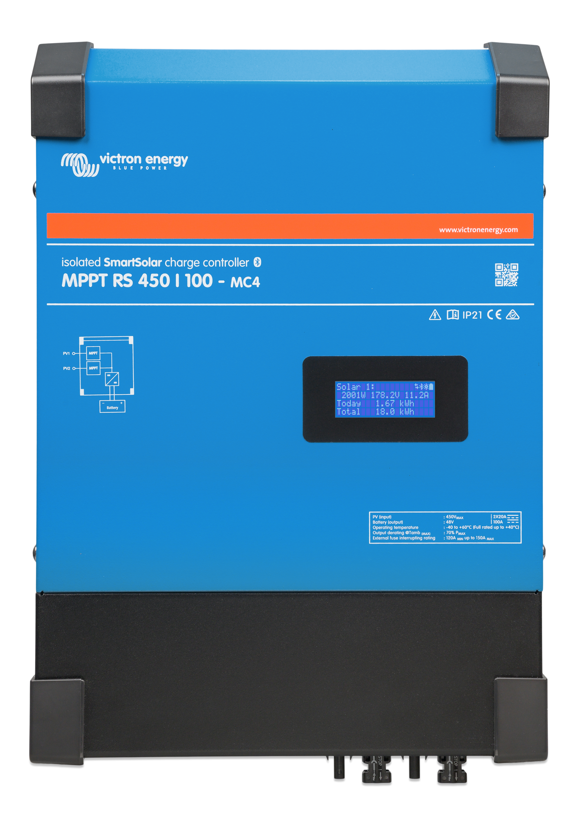 Victron Energy - SmartSolar MPPT RS 450/100-MC4 | SmartSolar MPPT RS 450/200-MC4