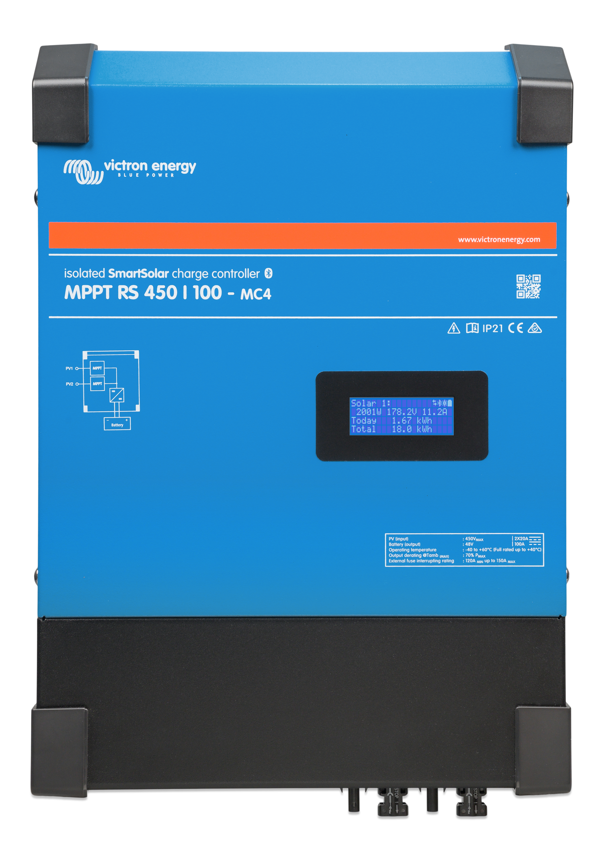 Victron Energy - SmartSolar MPPT RS 450/100-MC4 | SmartSolar MPPT RS 450/200-MC4