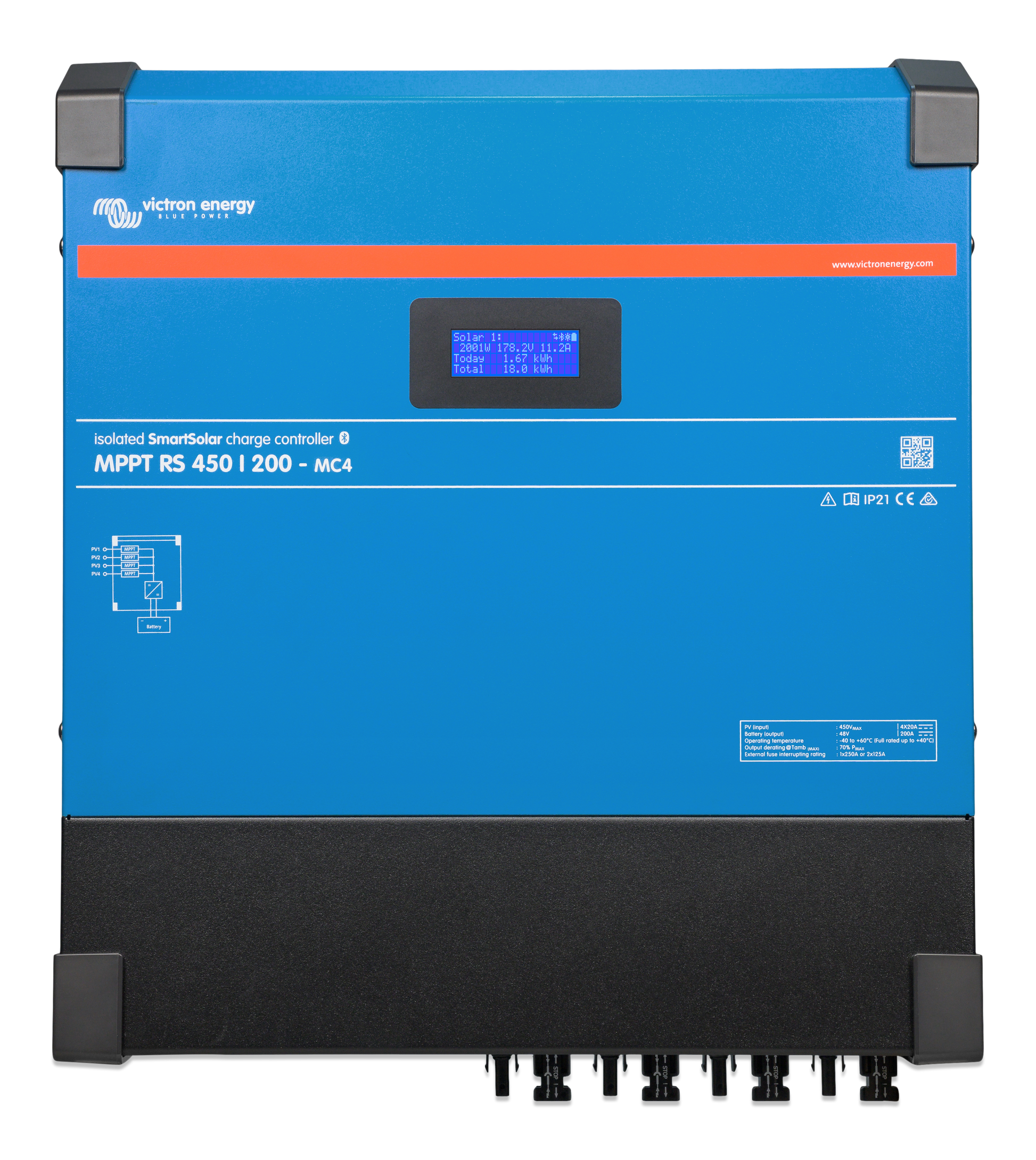 Victron Energy - SmartSolar MPPT RS 450/100-MC4 | SmartSolar MPPT RS 450/200-MC4