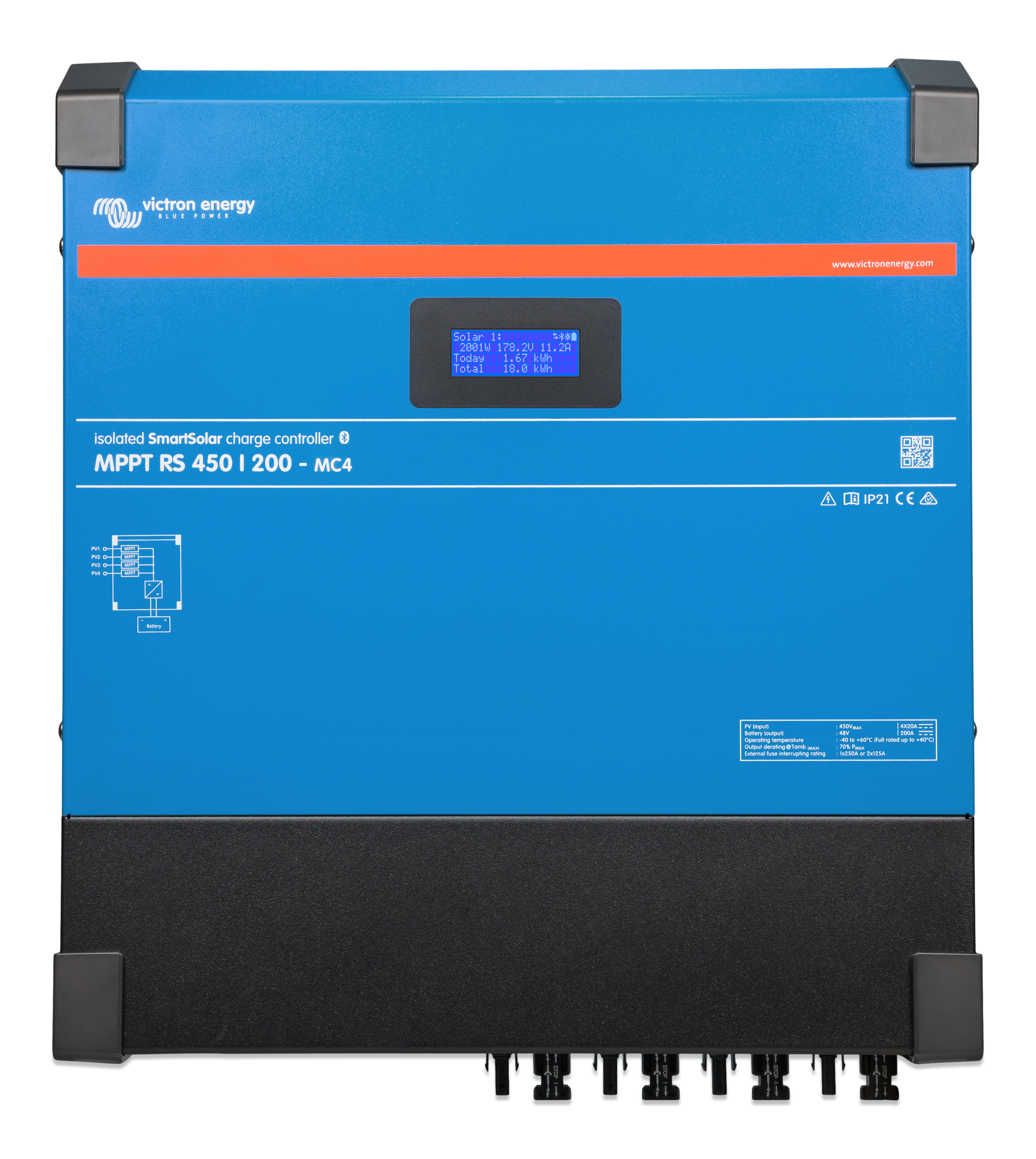 Victron Energy - SmartSolar MPPT RS 450/100-MC4 | SmartSolar MPPT RS 450/200-MC4