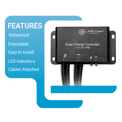 AIMS Power Lightning Bug 50W Solar Trickle Charging Base Kit - view 5