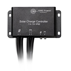 AIMS Power 11A PWM Solar Charge Controller, Waterproof, Prewired