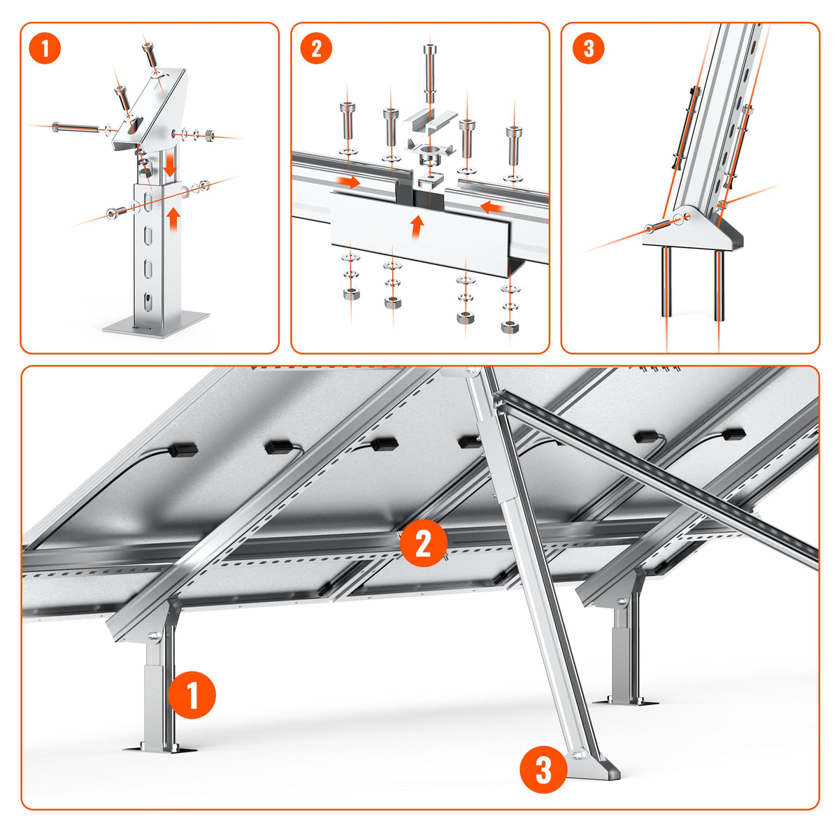 Rich Solar Solar Ground Mount Fit MEGA 100/100 SLIM/MEGA 150