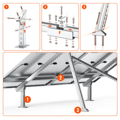Rich Solar Solar Ground Mount Fit MEGA 100/100 SLIM/MEGA 150