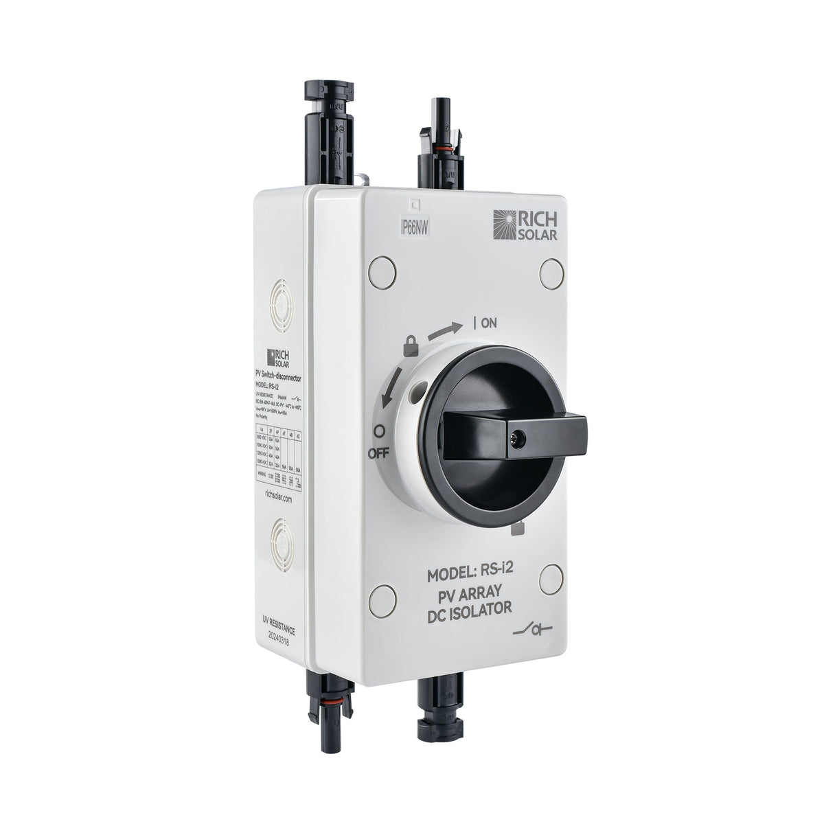 Rich Solar Solar PV DC Quick Disconnect Switch Solar Array DC Quick Disconnect Switch