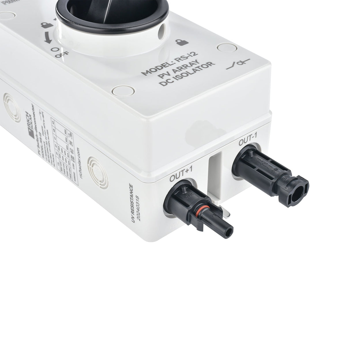 Rich Solar Solar PV DC Quick Disconnect Switch Solar Array DC Quick Disconnect Switch