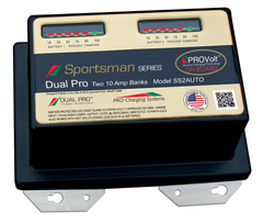 DualPRO SS2HF Sportsman HF 2-Bank 20A (2 x 10A) 12V/24V Lithium-Ready Marine Battery Charger