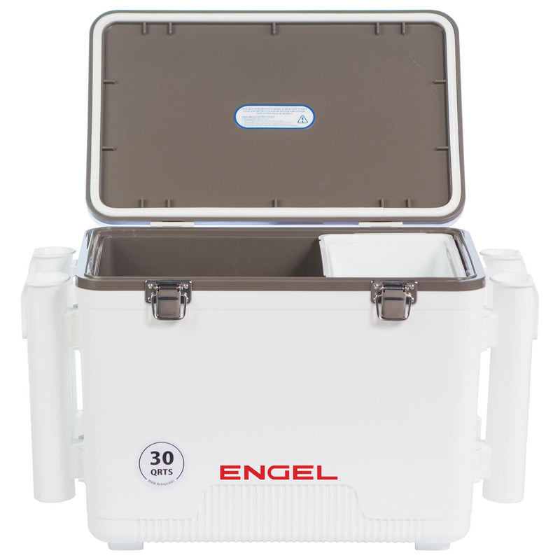 Engel UC30-RH 30 Qt Dry Box Cooler with Rod Holders