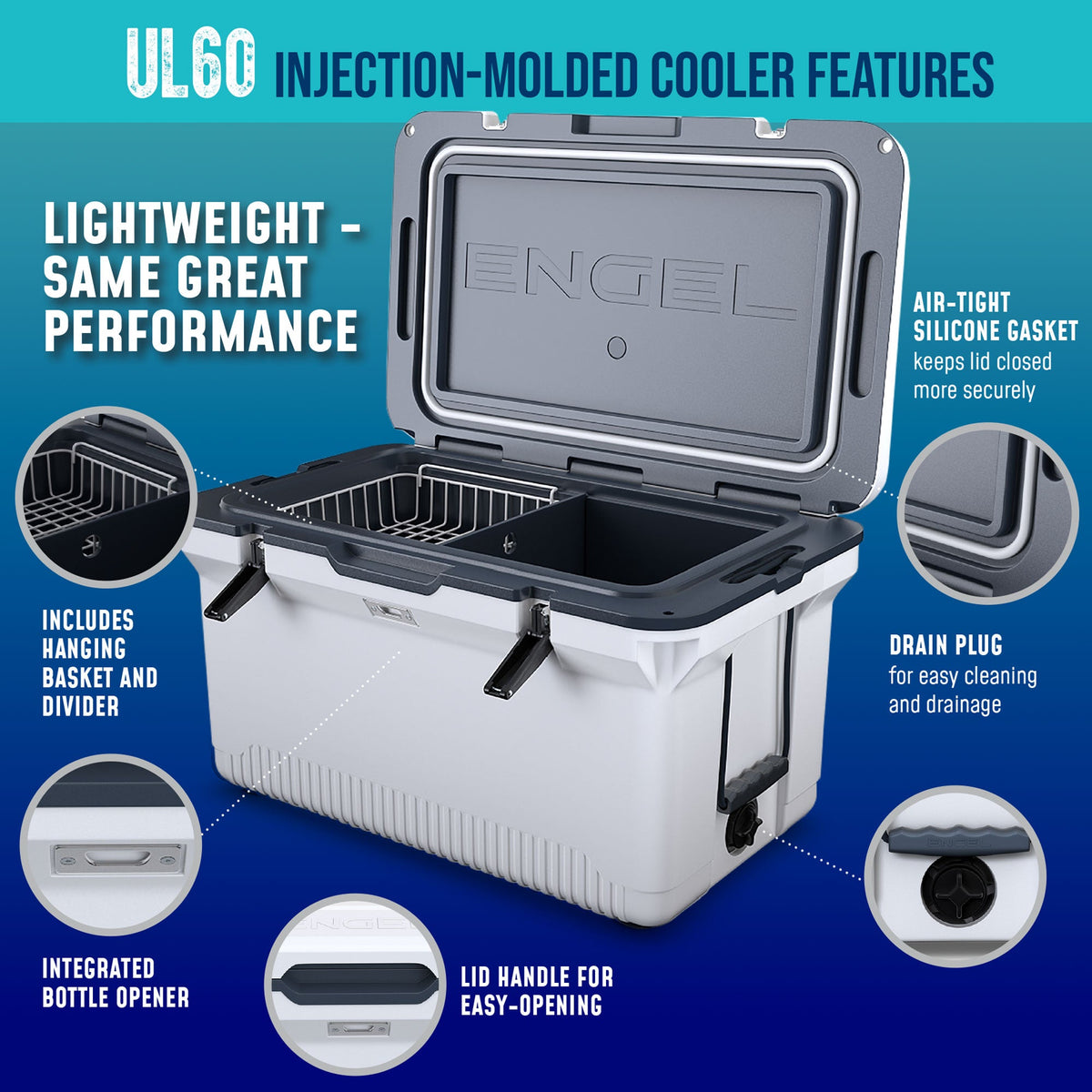 Engel UL60 UltraLite 60 Qt Injection-Molded Cooler