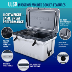 Engel UL60 UltraLite 60 Qt Injection-Molded Cooler