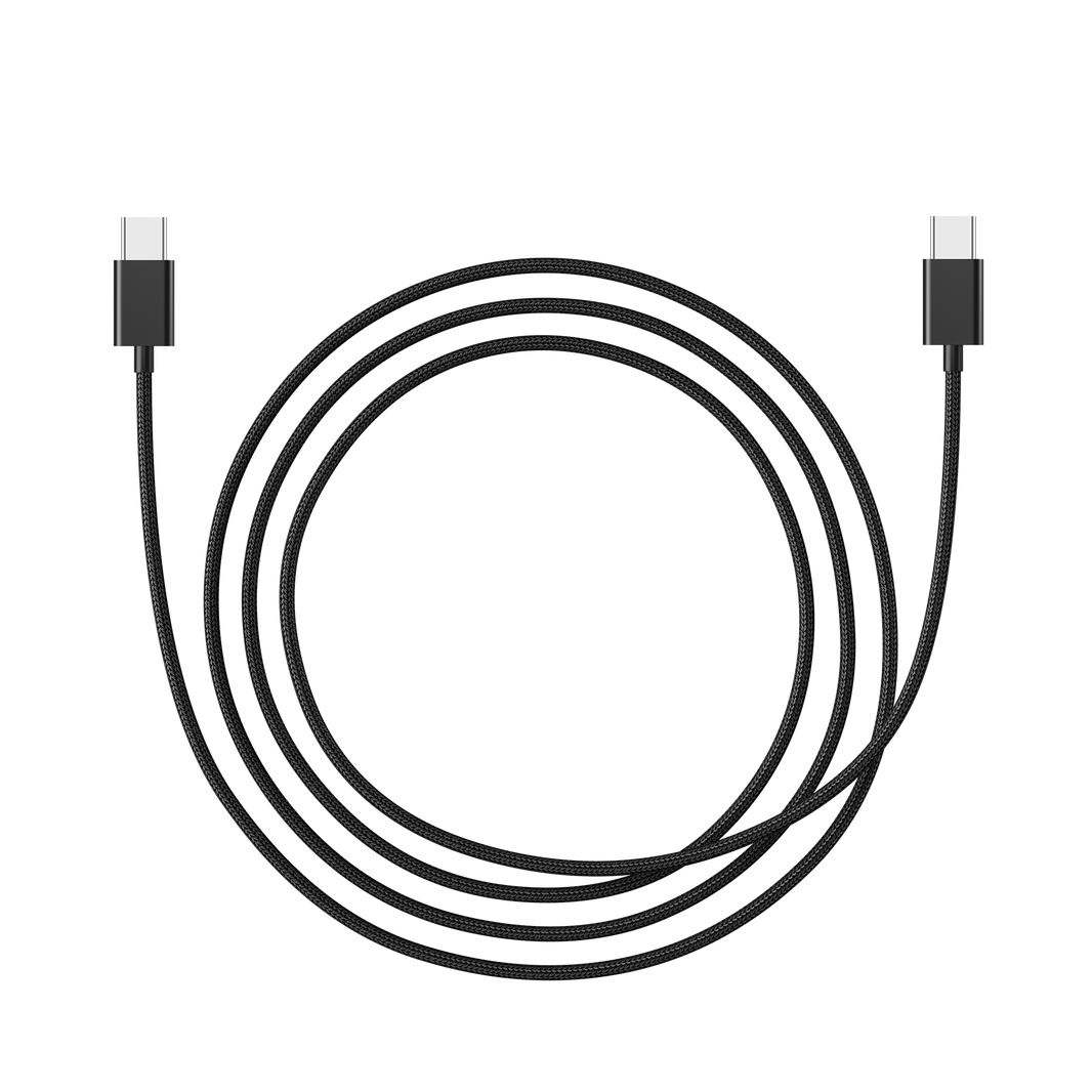 BLUETTI black braided 100W USB-C to USB-C cable