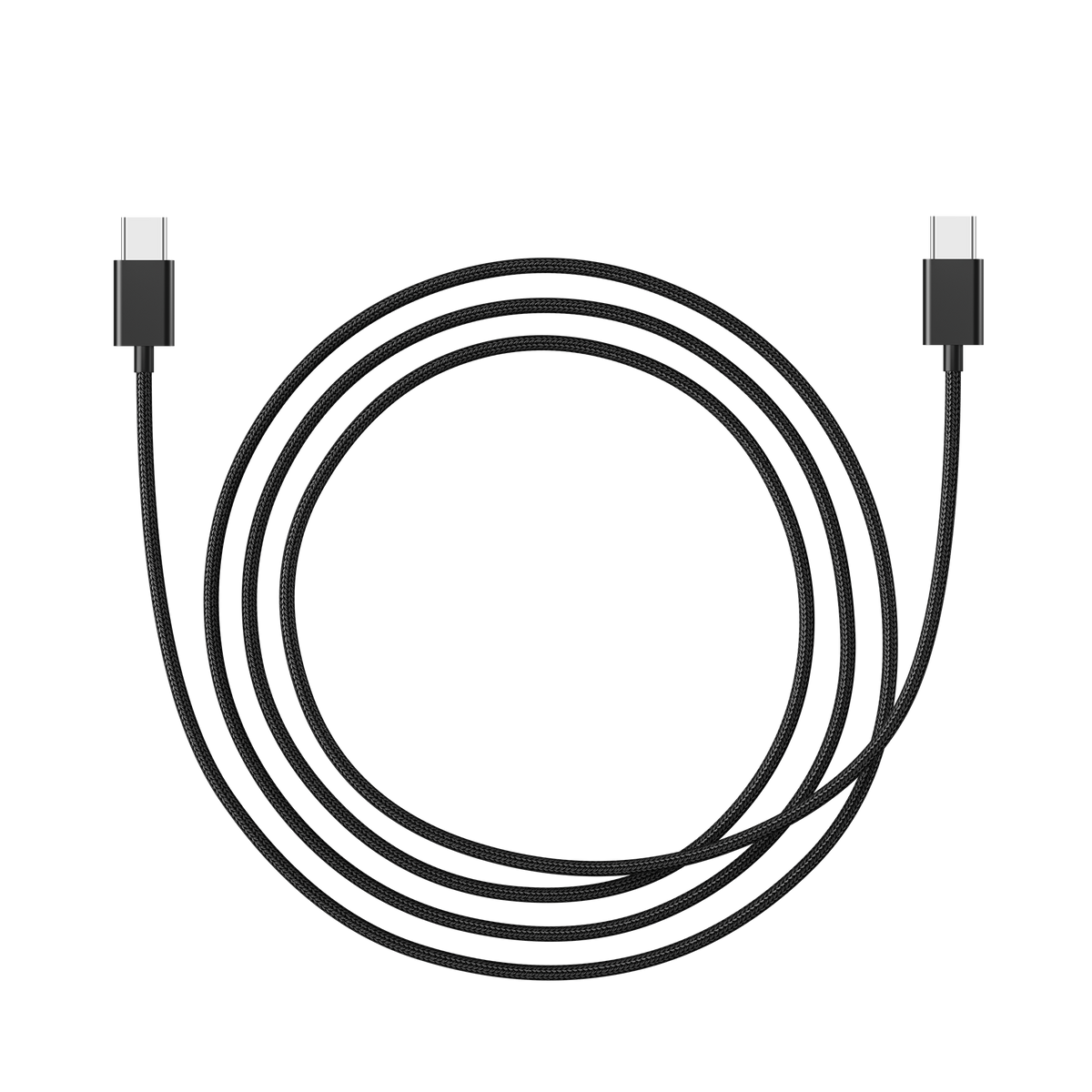 BLUETTI black braided 100W USB-C to USB-C cable