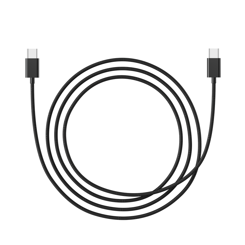 BLUETTI black braided 100W USB-C to USB-C cable