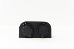 Dual USB A & Cigarette Power Plugs - Wall / Surface Mount - 12v