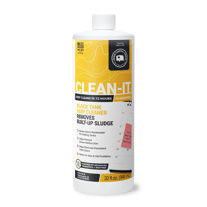 Unique Clean-It black tank cleaner, 32 oz bottle