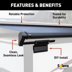 Solera 5000 Series RV slide topper awning, white vinyl - view 2