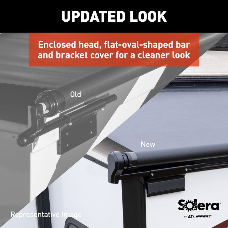 Solera 5000 Series RV Slide Topper Awning, Black, 7' (6'7" Fabric) - view 4