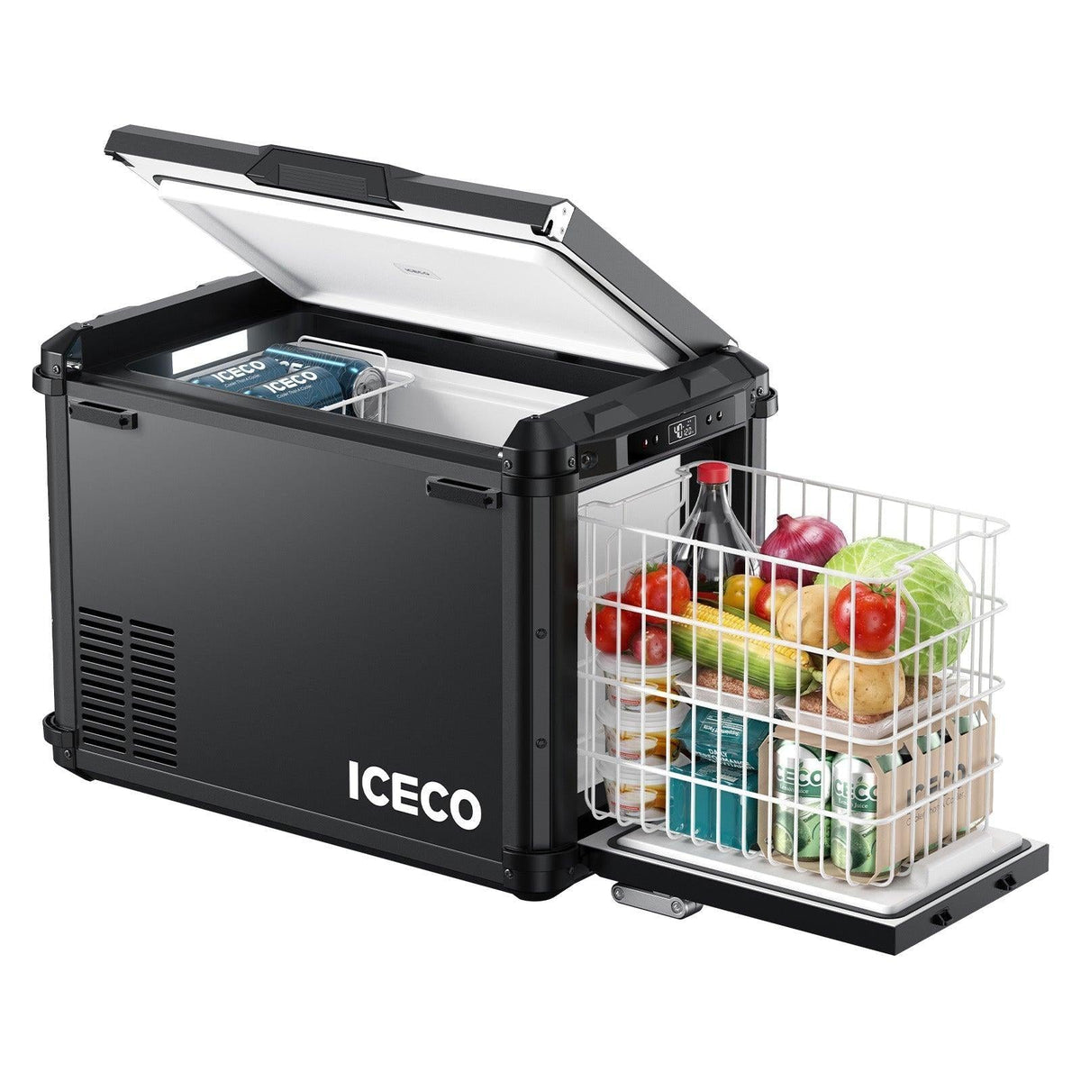 ICECO VL45PLUS 3-way access portable fridge freezer, black