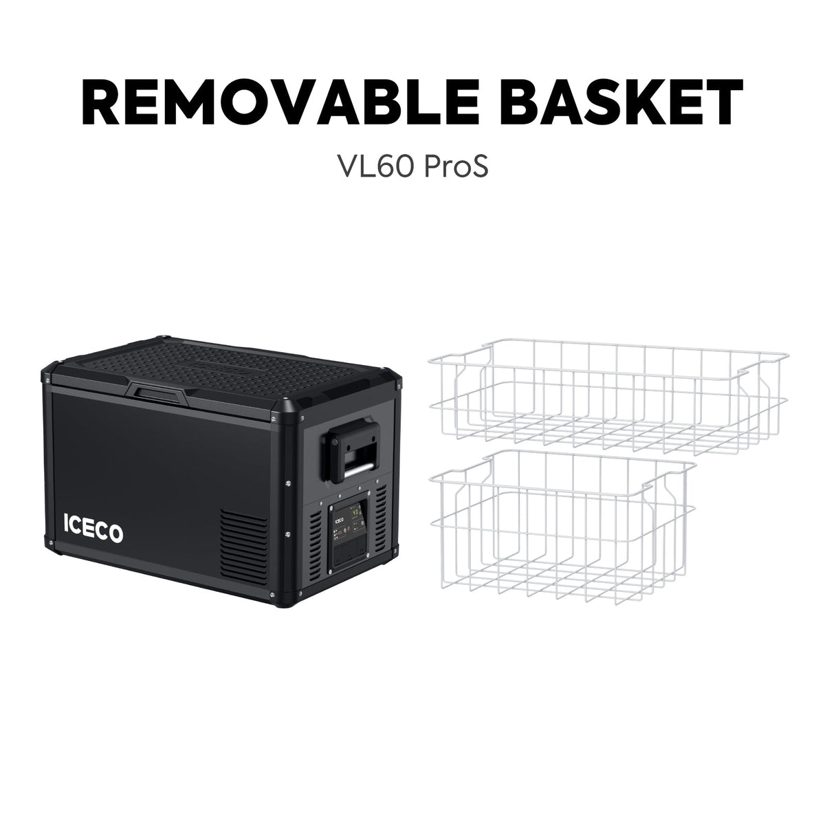 ICECO VL60ProS single zone portable fridge freezer, black