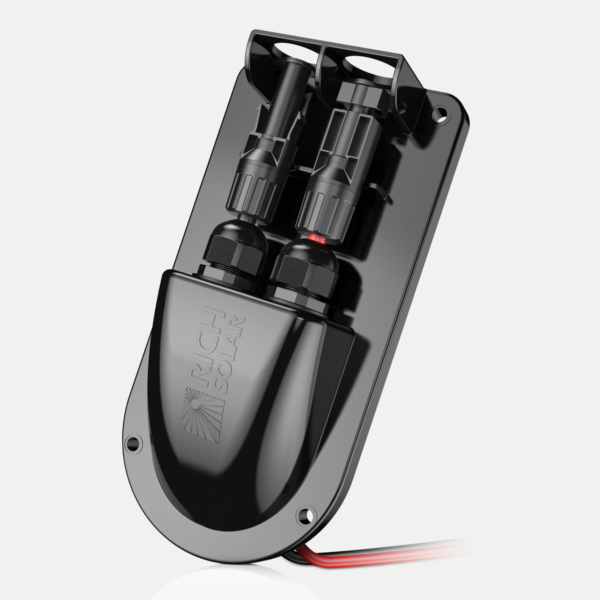 Rich Solar Cable Entry Plate IP68 Waterproof Polypropylene Housing with UL 10AWG Wires and Solar Connectors