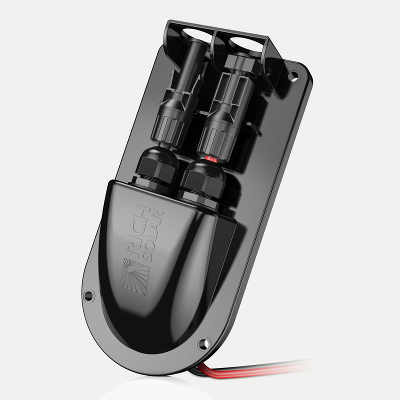 Rich Solar Cable Entry Plate IP68 Waterproof Polypropylene Housing with UL 10AWG Wires and Solar Connectors