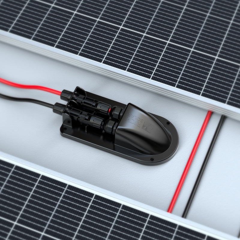 Rich Solar Cable Entry Plate IP68 Waterproof Polypropylene Housing with UL 10AWG Wires and Solar Connectors