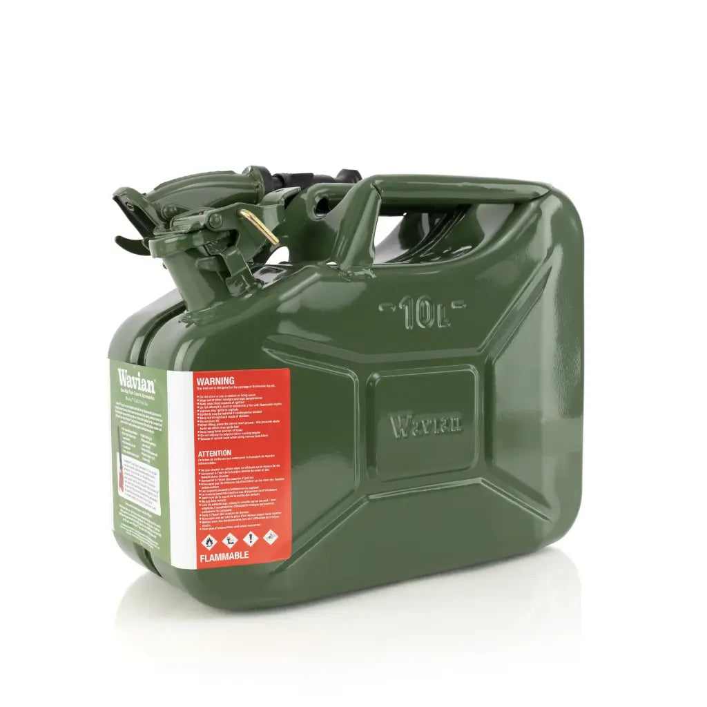 Wavian 10L OD green steel NATO jerry can with spout - view 2