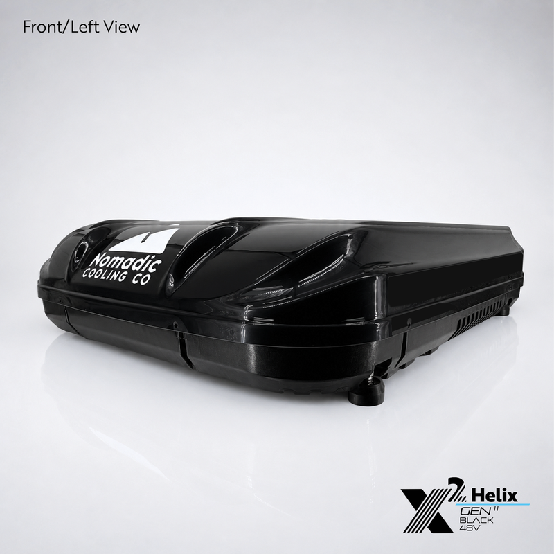 Nomadic Cooling X2 Helix 48V rooftop RV air conditioner, Obsidian Black
