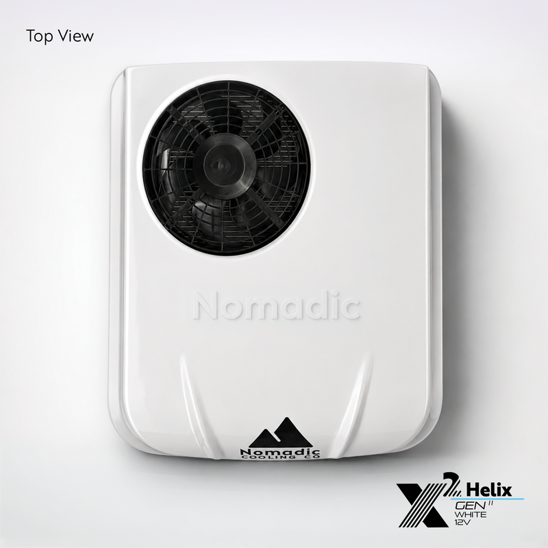 Nomadic Cooling X2 Helix 12V rooftop RV air conditioner, Arctic White