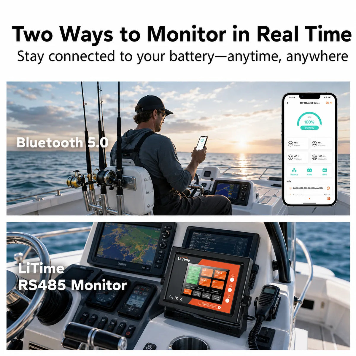 LiTime 36V 100Ah Bluetooth LiFePO4 Battery