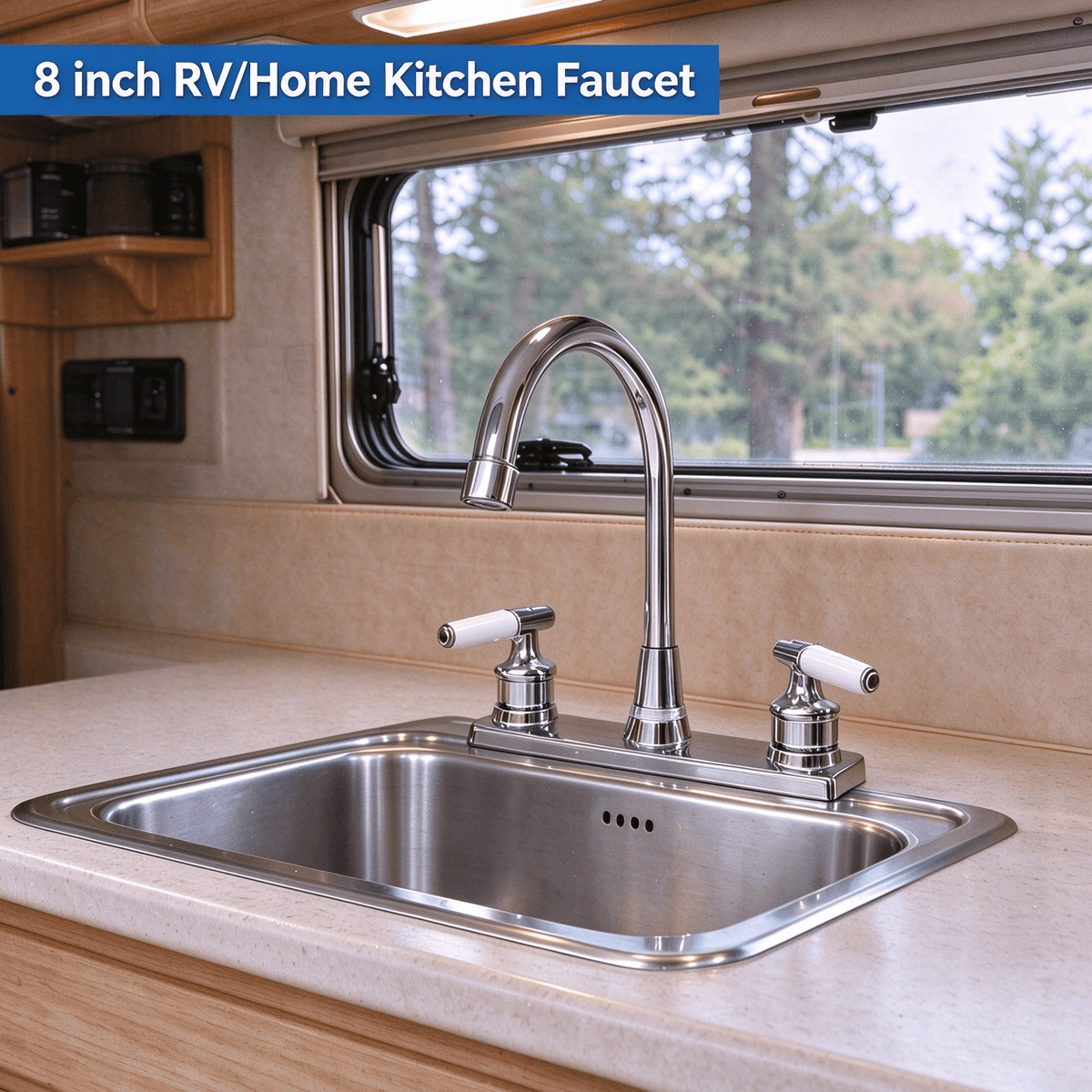 8 inch RV kitchen faucet, view 4
