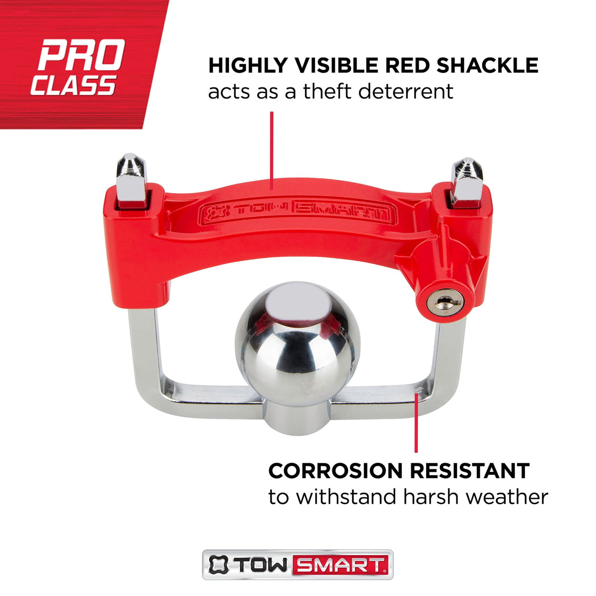 TowSmart chrome coupler lock, view 6