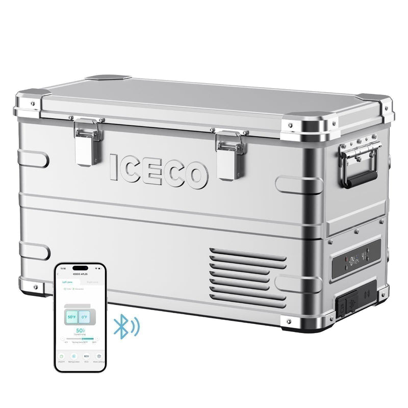 ICECO APL35 37QT dual zone aluminum portable fridge freezer